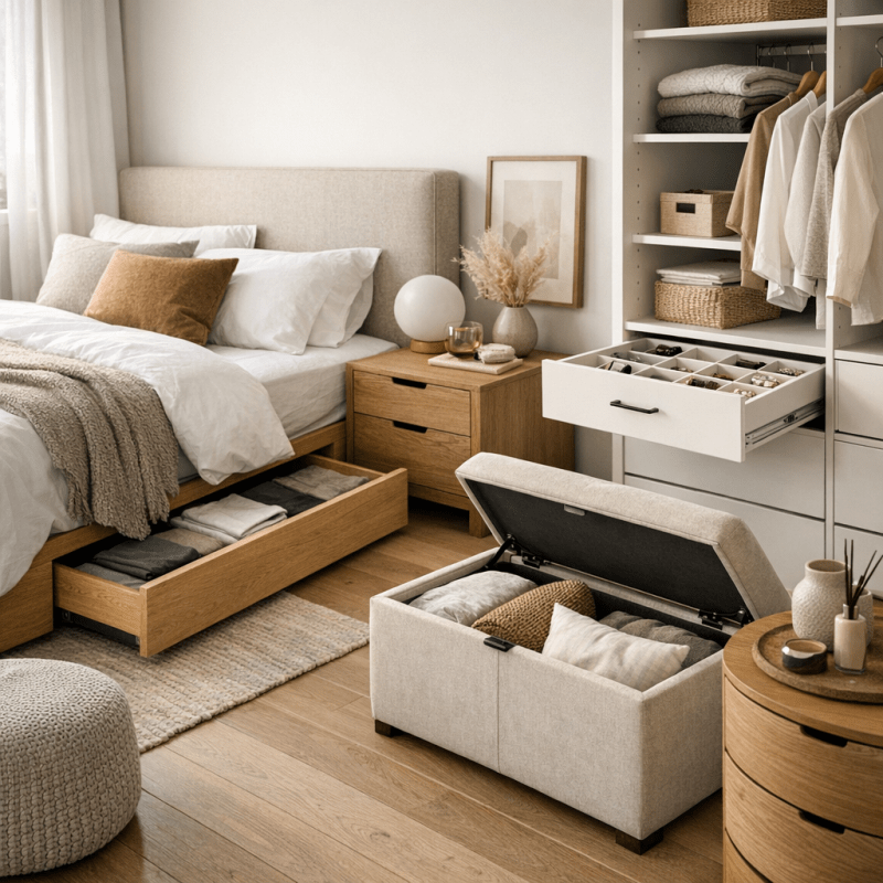 Schlafzimmer-Möbel mit Funktion: Stauraum und Design vereint