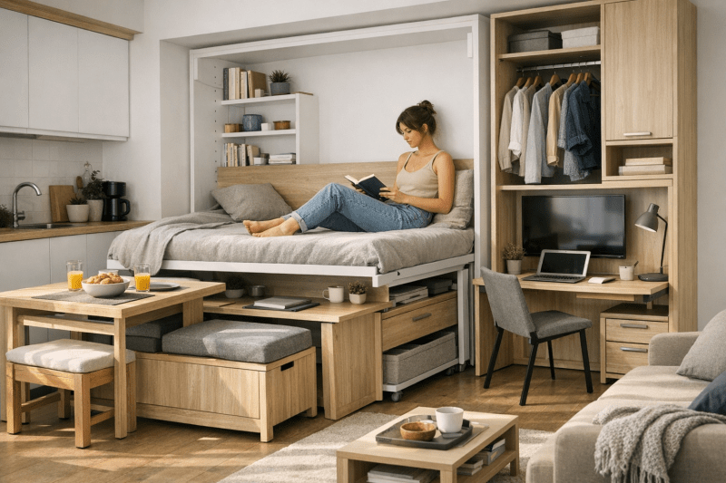 Multifunktionale Möbel für kleine Räume: Platzsparende Einrichtungslösungen