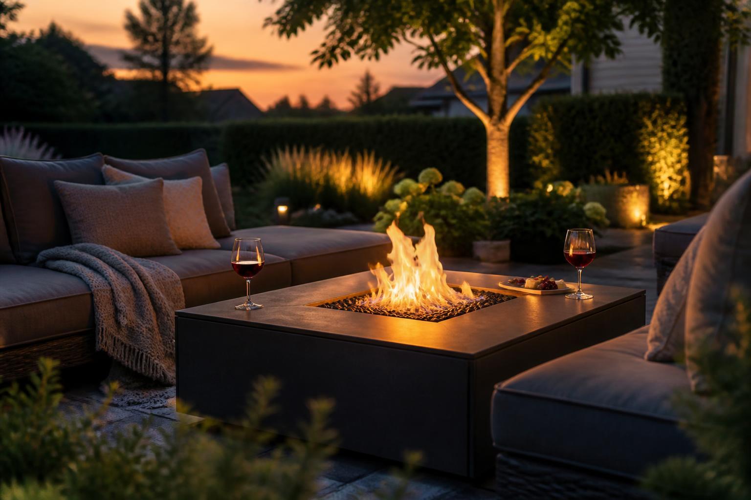 Vorteile eines Feuertischs im Garten